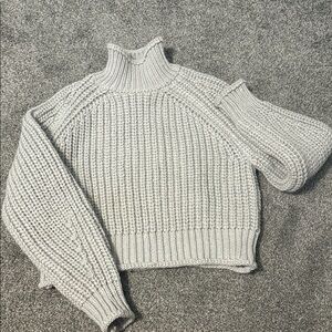 H&M Women's Gray Turtleneck Sweater